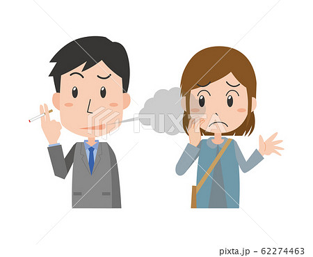 たばこ　男性　会社員　煙　迷惑　女性 62274463