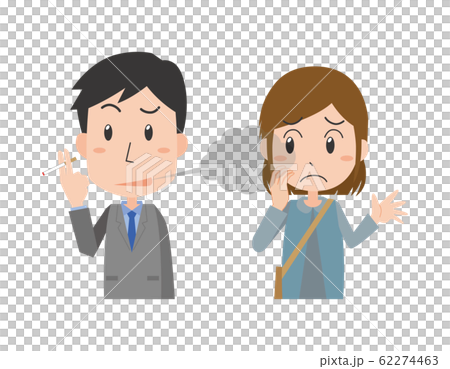 たばこ　男性　会社員　煙　迷惑　女性 62274463