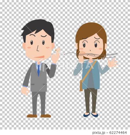 たばこ 男性 会社員 煙 迷惑 女性 たばこ 男性 会社員 煙 迷惑 女性 62274464