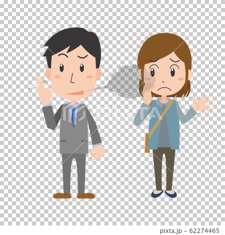 たばこ　男性　会社員　煙　迷惑　女性 62274465