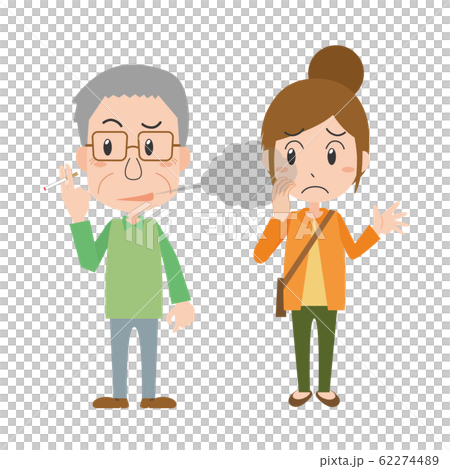 タバコ 高齢者 シニア男性 煙 副流煙 被害 嫌煙 女性 タバコ 高齢者 シニア男性 煙 副流煙 被害 嫌煙 女性 62274489