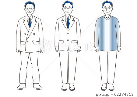 手描き1color 父親3パターン全身 手描き1color 父親3パターン全身 62274515