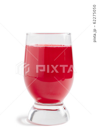 Glass of cranberry juice isolated on a white phones with clipping paths with shadow and without shadow 62275050