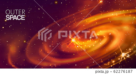 Outer space and spiral galactic on deep purple space background with bright stars and constellations background, vector illustration. Outer space and spiral galactic on deep purple space background with bright stars and constellations background, vector illustration. 62276187