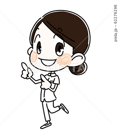 チェックポイント 看護師の女性のイラスト素材