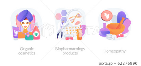 Organic pharmacological products vector concept metaphors. 62276990