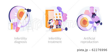 Infertility test and treatment vector concept metaphors. 62276996