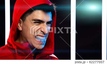 Athlete Man training boxing sport in Modern Gym Athlete Man training boxing sport in Modern Gym 62277007