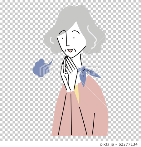 插图素材: 看起来的高级妇女如释重负 查看全部