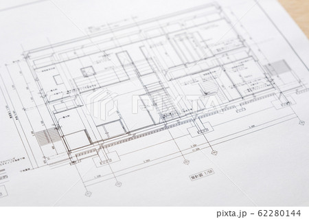 【写真素材】設計イメージ　建築図面　住宅　施設 62280144