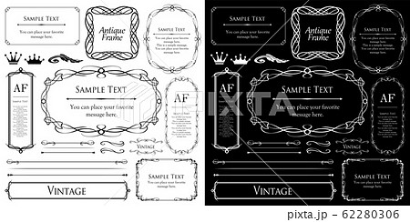 ウエディング　デザイン　テンプレート　ビンテージ　アンティーク　ゴージャス　プレミアム　 62280306