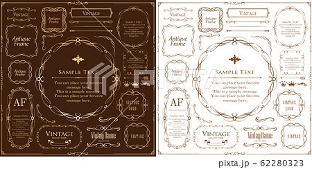 ウエディング デザイン テンプレート ビンテージ アンティーク ゴージャス プレミアム のイラスト素材