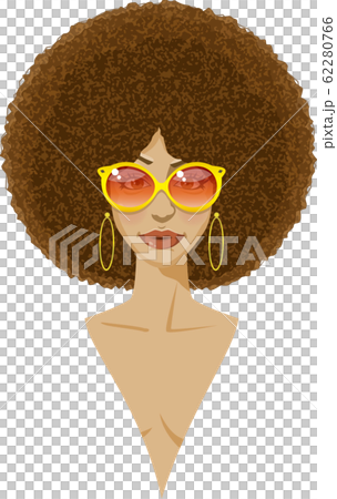 Upper body of black woman. Image illustrations (70s and 80s) Upper body of black woman. Image illustrations (70s and 80s) 62280766