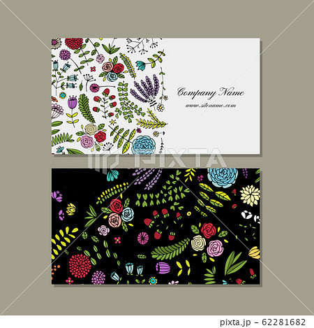 Business card, floral design 62281682