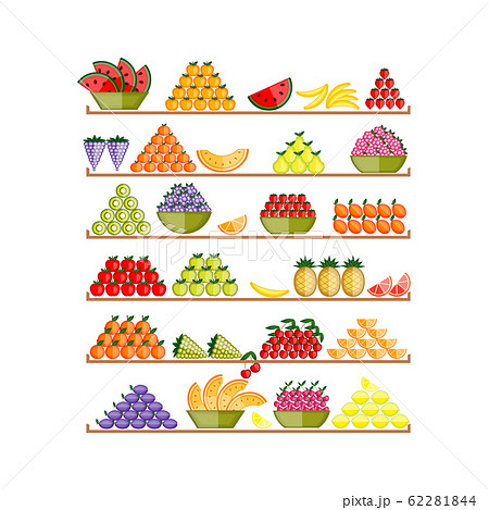 Shelves with fruits for your design Shelves with fruits for your design 62281844