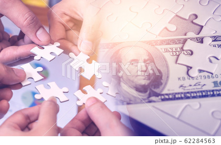 Business woman is making solution for money with 62284563