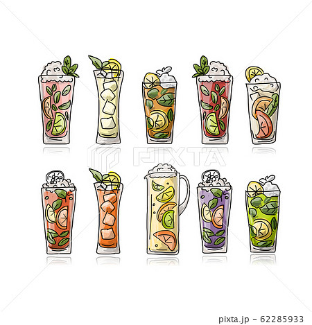 Cocktails collection, sketch for your design Cocktails collection, sketch for your design 62285933