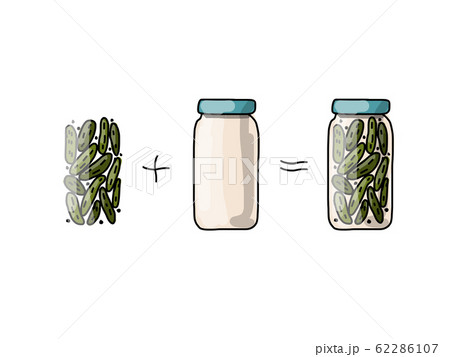 Bank of pickled cucumber, sketch for your design 62286107
