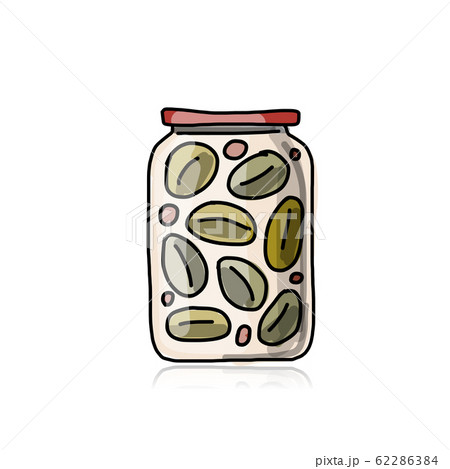 Bank of pickled olives, sketch for your design Bank of pickled olives, sketch for your design 62286384