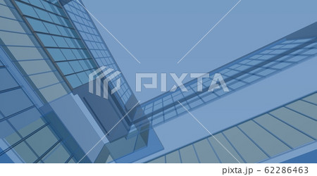 Modern architecture wireframe. Concept of urban Modern architecture wireframe. Concept of urban 62286463