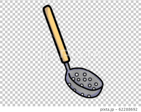 穴開きお玉のイラスト素材