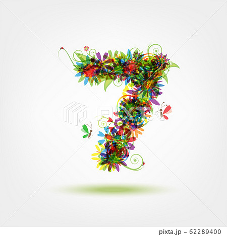 Seven, floral number for your design Seven, floral number for your design 62289400