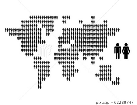 World map made from people icons for your design 62289747