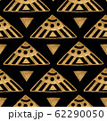 Ethnic gold hand painted seamless pattern. Abstract triangles golden background. Tribal aztec texture. 62290050