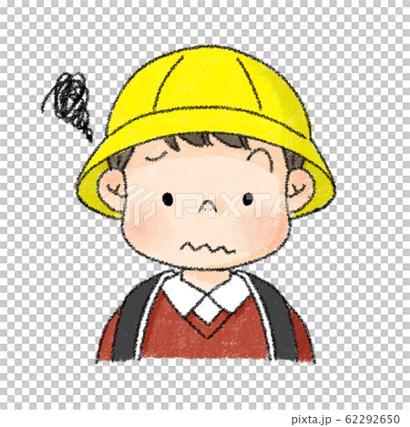 新入生 男の子表情 困り顔のイラスト素材