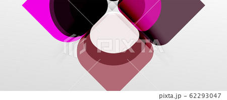 Abstract background - geometric cut paper design flower or square shape composition. Vector Illustration For Wallpaper, Banner, Background, Card, Book Illustration, landing page 62293047