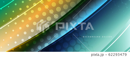 Shining glass abstract wave background. Dynamic motion line effect. Vector Illustration For Wallpaper, Banner, Background, Card, Book Illustration, landing page 62293479