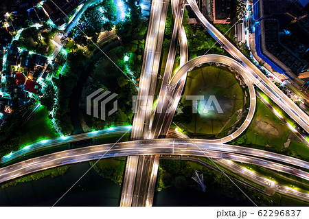 Traffic Circle Aerial View - Traffic concept, 城市, 都市, 市容, 交通, 車軌, 景點, 台灣, 台北, 地標 62296837