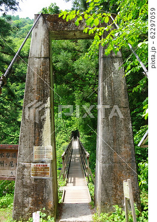 尾白川渓谷の吊り橋(山梨県北杜市) 尾白川渓谷の吊り橋(山梨県北杜市) 62297059