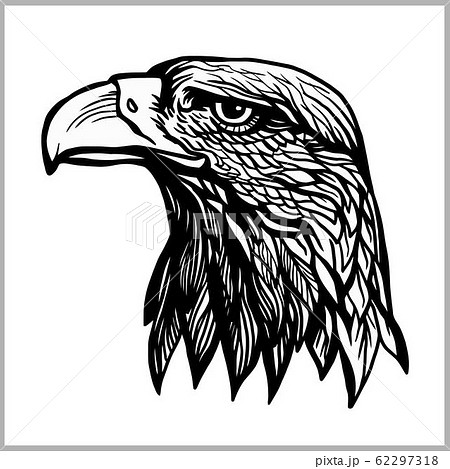 Head Of An Eagle In The Form Of The Stylized のイラスト素材