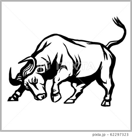 Wild Buffalo Bull For Mascot Or Tattoo Design のイラスト素材
