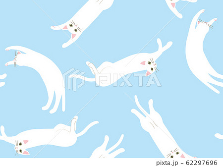パターン ねこ 白猫 ネコ みずいろ 62297696