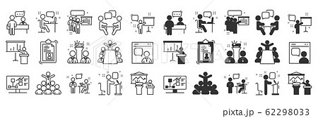 Business presentation line icons.  62298033