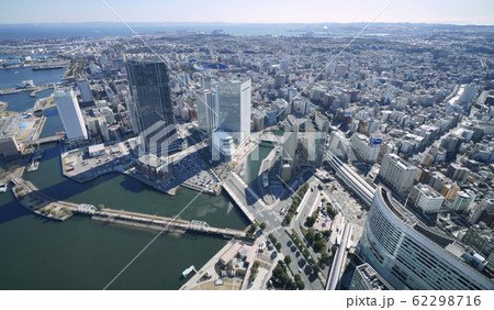 日本の横浜都市景観  横浜の街を望む＝2020年2月9日撮影 62298716