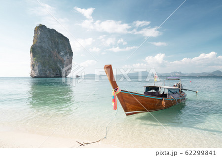 wooden longtail boat at Koh Poda island in Krabi 62299841