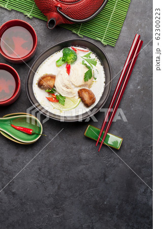 Tom Kha traditional Thai soup 62300223