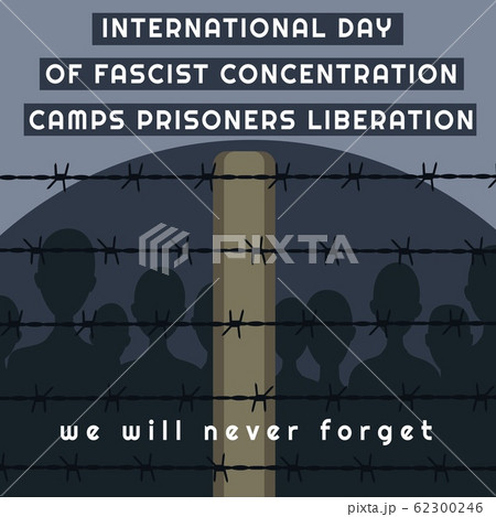 Vector illustration. International Day of Fascist Concentration Camps Prisoners Liberation poster 62300246