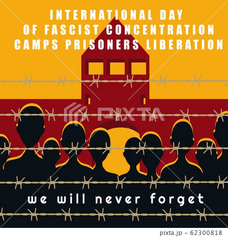 Vector illustration. International Day of Fascist Concentration Camps Prisoners Liberation poster 62300818