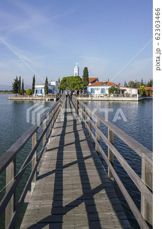 Saint Nicholas Monastery on island in Lake in Saint Nicholas Monastery on island in Lake in 62303466