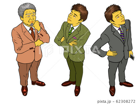 経営者と男性社員の3セット 経営者と男性社員の3セット 62308272