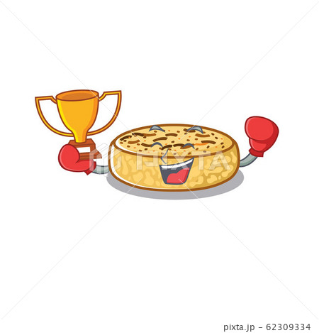 fantastic Boxing winner of crumpets in mascot cartoon design 62309334
