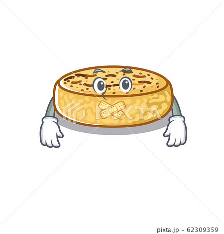 cartoon character design crumpets making a silent gesture 62309359
