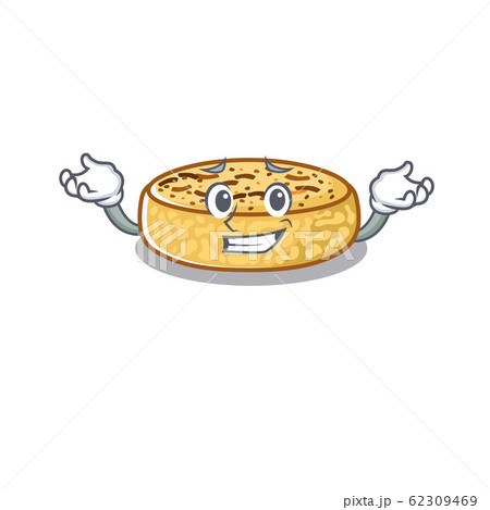 cute Grinning crumpets in mascot cartoon style cute Grinning crumpets in mascot cartoon style 62309469