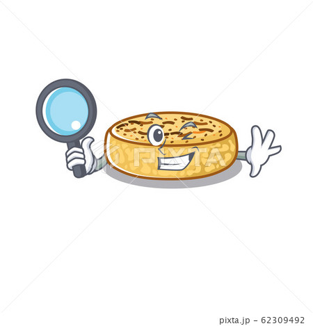 Elegant and Smart crumpets Detective cartoon design concept 62309492