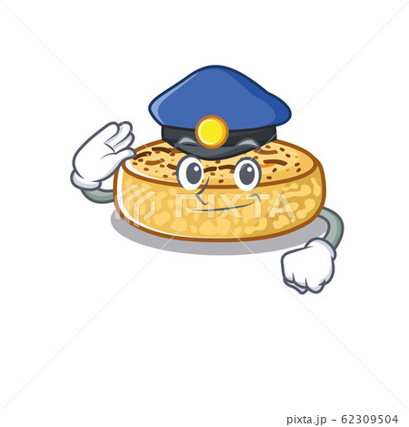 A manly crumpets Cartoon concept working as a Police officer 62309504