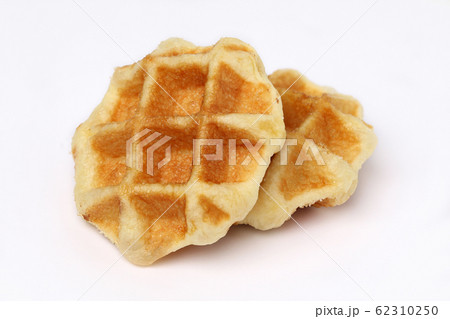 Freshly baked Delicious Waffles isolated on white 62310250